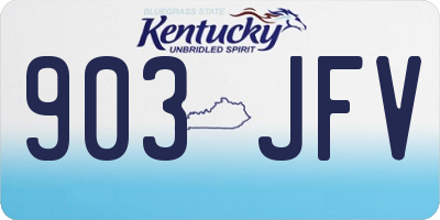 KY license plate 903JFV