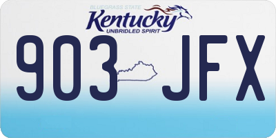 KY license plate 903JFX