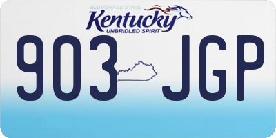 KY license plate 903JGP