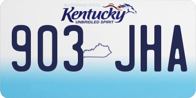 KY license plate 903JHA