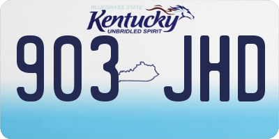 KY license plate 903JHD