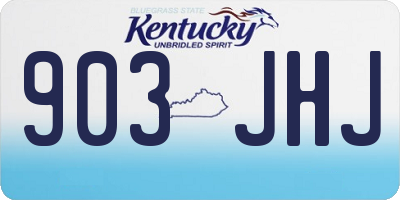KY license plate 903JHJ