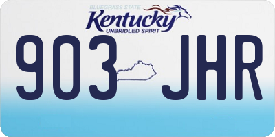 KY license plate 903JHR