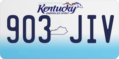 KY license plate 903JIV