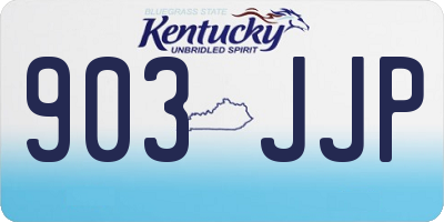 KY license plate 903JJP