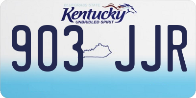 KY license plate 903JJR