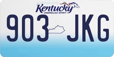 KY license plate 903JKG