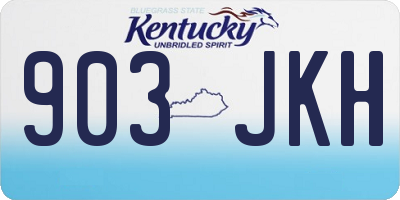 KY license plate 903JKH