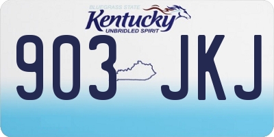 KY license plate 903JKJ