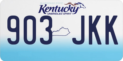 KY license plate 903JKK