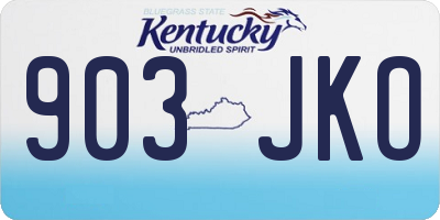 KY license plate 903JKO