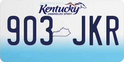 KY license plate 903JKR