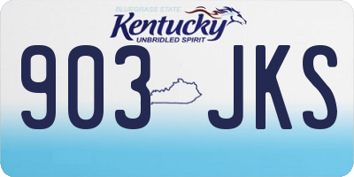 KY license plate 903JKS