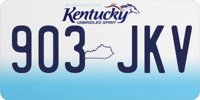 KY license plate 903JKV