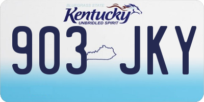KY license plate 903JKY