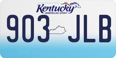 KY license plate 903JLB