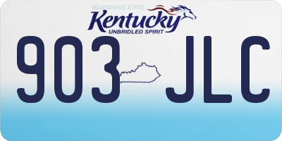 KY license plate 903JLC