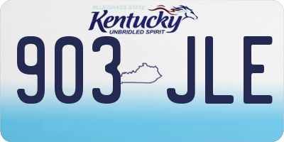KY license plate 903JLE