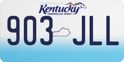 KY license plate 903JLL