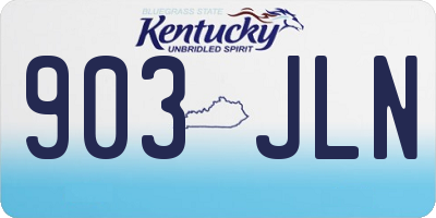 KY license plate 903JLN