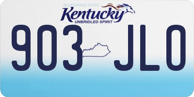KY license plate 903JLO