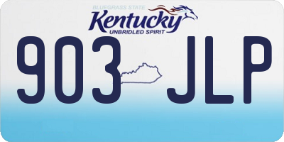 KY license plate 903JLP