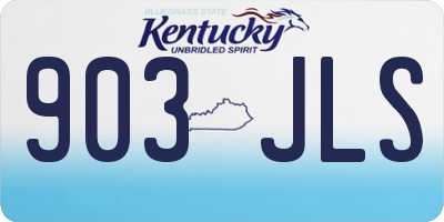 KY license plate 903JLS