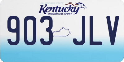 KY license plate 903JLV