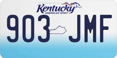 KY license plate 903JMF