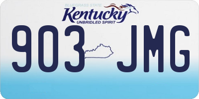 KY license plate 903JMG