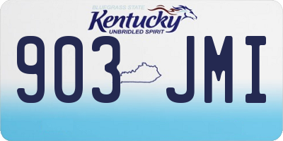 KY license plate 903JMI