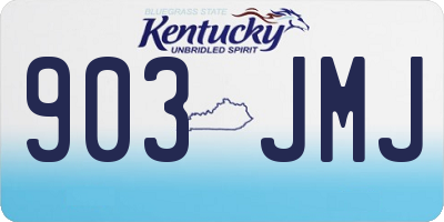 KY license plate 903JMJ