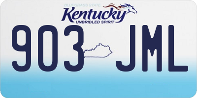 KY license plate 903JML