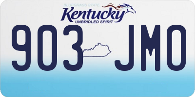 KY license plate 903JMO