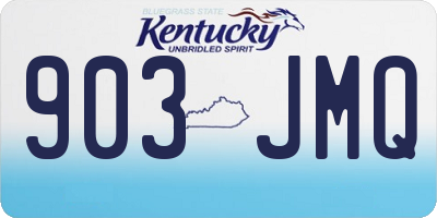 KY license plate 903JMQ