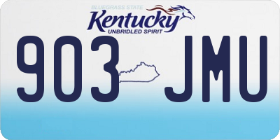 KY license plate 903JMU