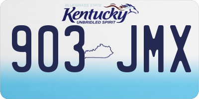 KY license plate 903JMX