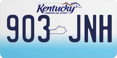 KY license plate 903JNH