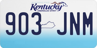 KY license plate 903JNM