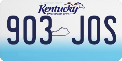 KY license plate 903JOS