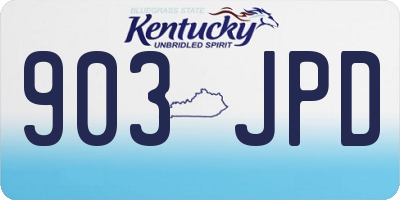 KY license plate 903JPD