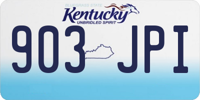 KY license plate 903JPI