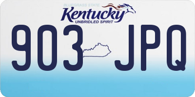 KY license plate 903JPQ