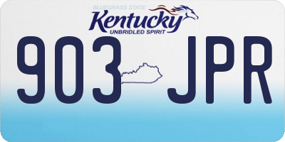 KY license plate 903JPR