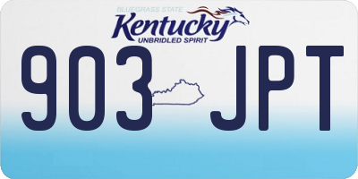 KY license plate 903JPT