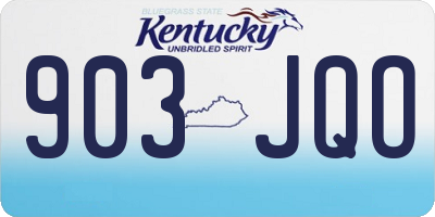KY license plate 903JQO