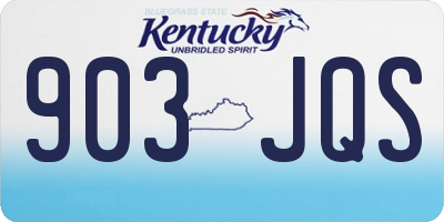 KY license plate 903JQS