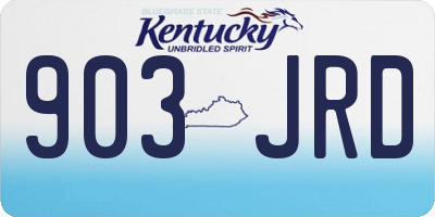 KY license plate 903JRD