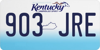 KY license plate 903JRE