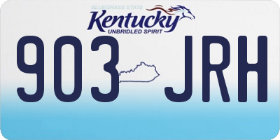 KY license plate 903JRH